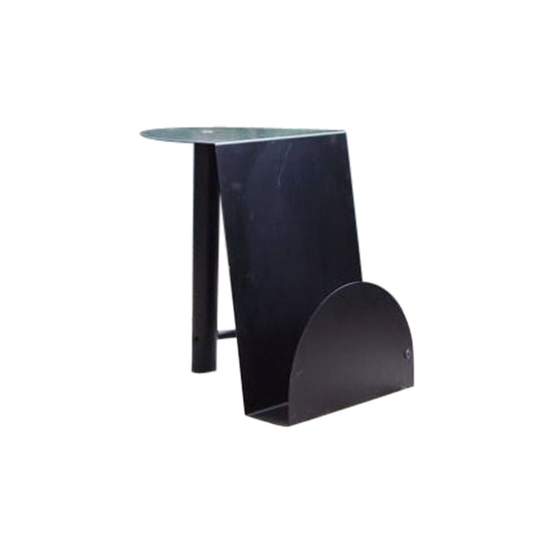 Black Metal Mid Century Post Modern Perfect End Table MCM For Sale