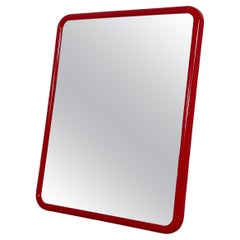 Red Frame Mirror from Carrara & Matta, 1970s