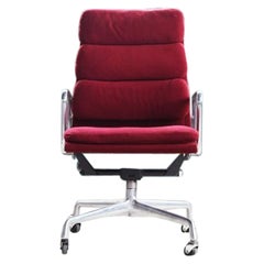 Vintage Eames Herman Miller Aluminum Reclining Executive Office Chair - One Piece, 1980s