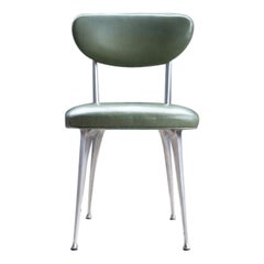 Early Shelby Williams Gazelle Chair in Green Accent Side Mid-Century Modern, 50s