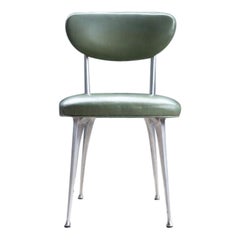 Chaise Gazelle de Shelby Williams en vert avec accents latéraux, mi-siècle moderne, années 50