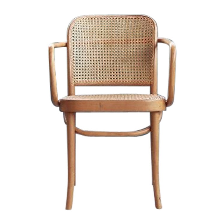 Fauteuil vintage original en bois de hêtre courbé Josef Frank Josef Hoffmann de Prague en vente