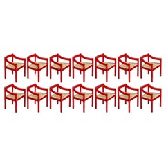 Vico Magistretti "Carimate" Dining Chairs for Cassina, 1960, Set of 14