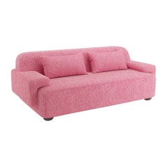 Lena 3 Seater-Sofa aus Fuschia-Leinenstoff von Popus Editions