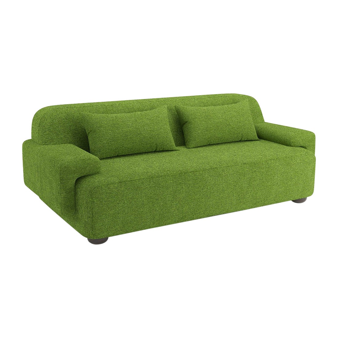 Popus Editions Lena 3 Seater Sofa in Grass Megeve Fabric with Knit Effect For Sale