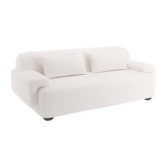 Popus Editions Lena 3 Seater Sofa in Ivory Megeve Fabric with Knit Effect