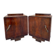 French Art Deco Nightstands, 1930s, Set of 2