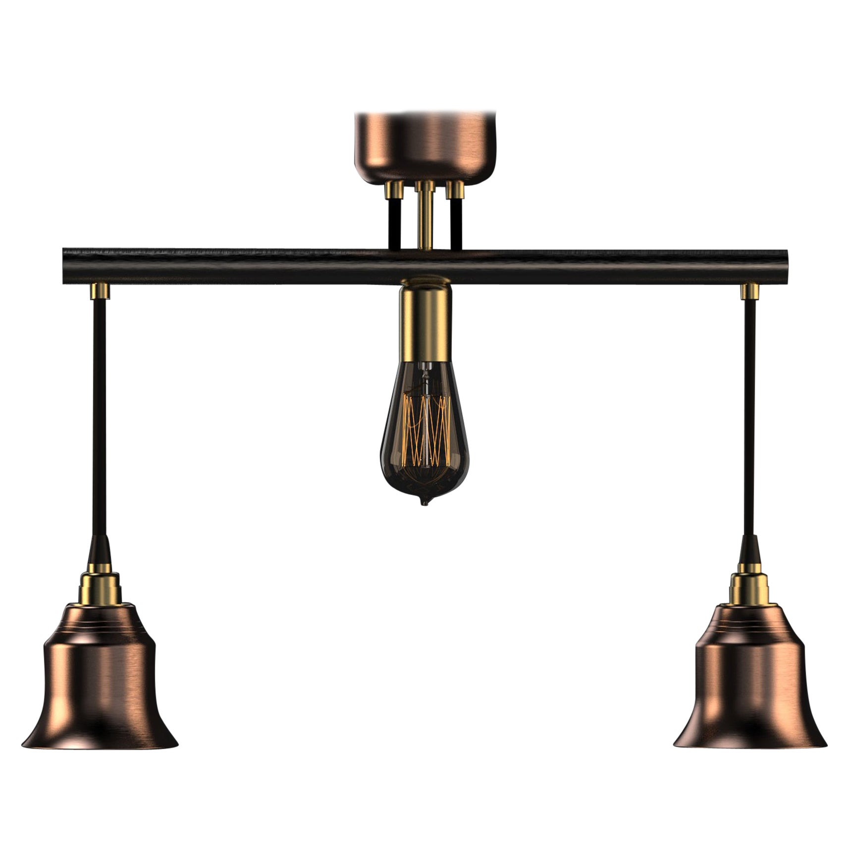 Edimate Stainless Steel / Copper Pendant Light, Handmade in France