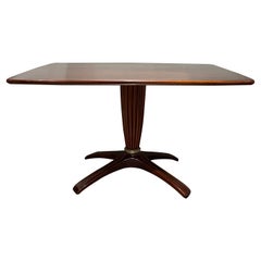 Retro Mahogany Italian table 1950 Saverio Jannace Milano 