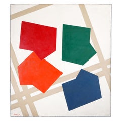 Abstract Painting by René Roche, France, 1979
