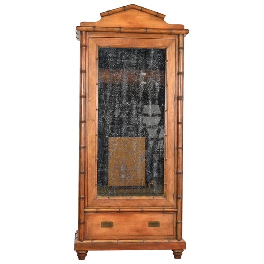 Baker Furniture MidCentury Woven Front Wall Unit at 1stDibs