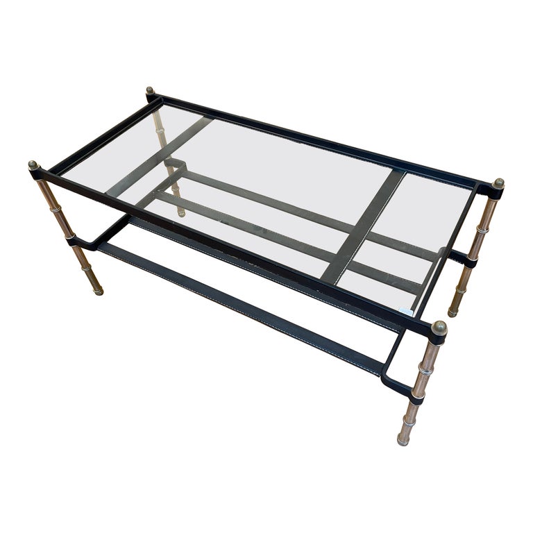 Beautiful Coffee table by Jacques Adnet, France, circa 1950 For Sale