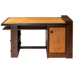 Modernist Desk by Frits Spanjaard, Wouda Inspired, Netherlands, 1930s