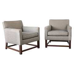 Tommi Parzinger Classic Modern Pair of Club Chairs in Mahogany, 1960s