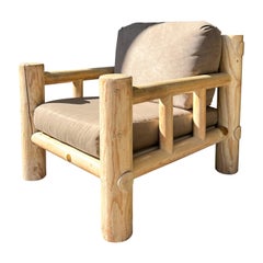 White Cedar Log Lounge Chair