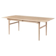 Table de salle à manger CH327 en chêne et huile blanche de Hans J. Wegner pour Carl Hansen & Son