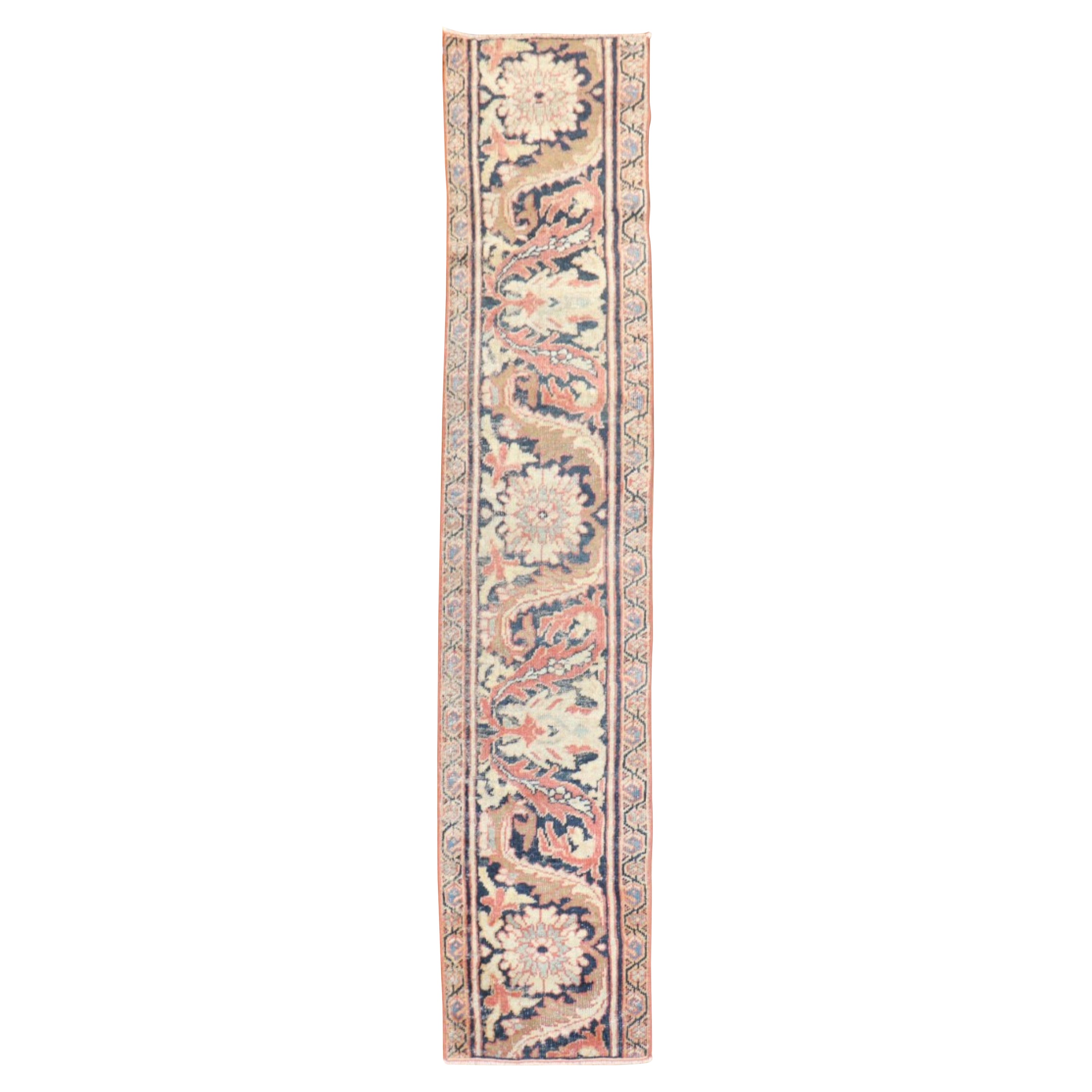 Antique Persian Mahal Fragment Runner For Sale