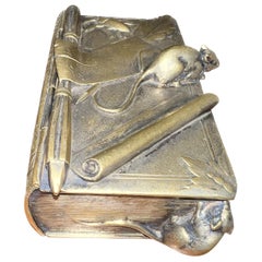 Antique Early 19th C. French Brass Matchbox Holder