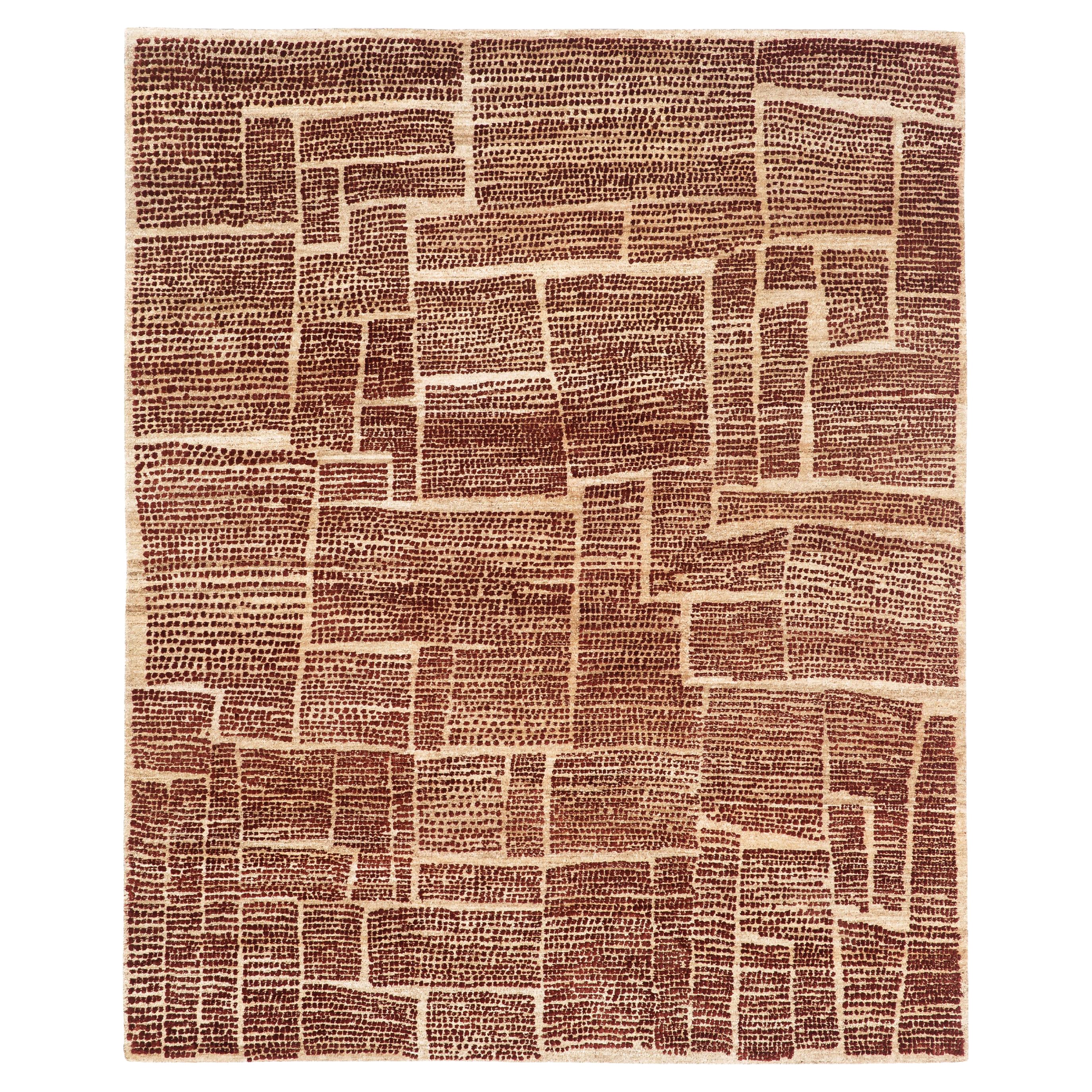 Hand Knotted "Mille Points" Rug 140, Florian Pretet and Lisa Mukhia Pretet For Sale