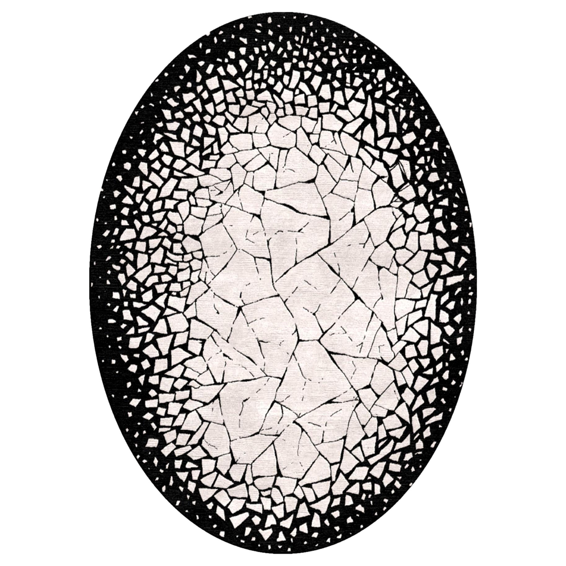 Medium Hand Knotted Egg Shell Rug by Florian Pretet and Lisa Mukhia Pretet