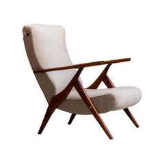 Antonio Gorgone Lounge Chair with Adjustable Reclining Backrest, Italy