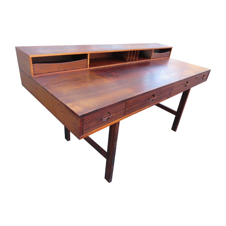 Fabulous Rosewood FlipTop Desk by Peter Lovig Nielsen MidCentury