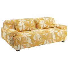 Popus Editions Lena 3 Seater-Sofa mit rostfarbener Miami-Jacquard-Polsterung