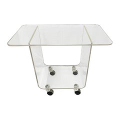 Mid-Century Modern Lucite Stand or Cart