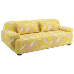 Popus Editions Lena 3 Seater Sofa in Pink Miami Jacquard Upholstery