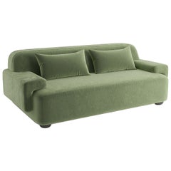 Popus Editions Lena 4 Seater Sofa in Green Verone Velvet Upholstery