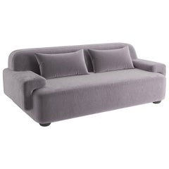 Popus Editions Lena 4 Seater Sofa in Gray Verone Velvet Upholstery