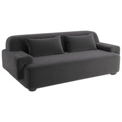 Popus Editions Lena - Divano a 4 posti con rivestimento in velluto Como Marrone Scuro