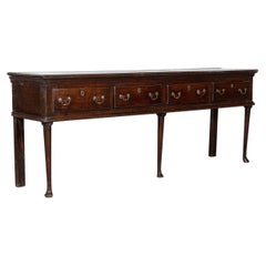 Large English George III Vernacular Oak Dresser Base