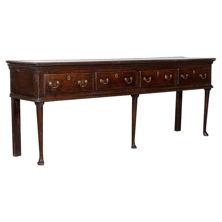 Large English III Vernacular Oak Dresser Base For Sale at 1stDibs