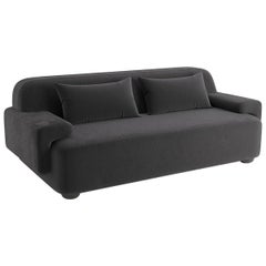 Popus Editions Lena 4 Seater Sofa in Grey2 Como Velvet Upholstery