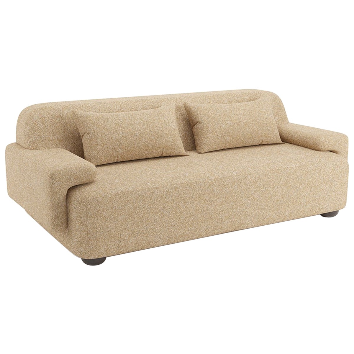 Popus Editions Lena 4-Sitzer-Sofa in Safran Antwerpen Leinenpolsterung