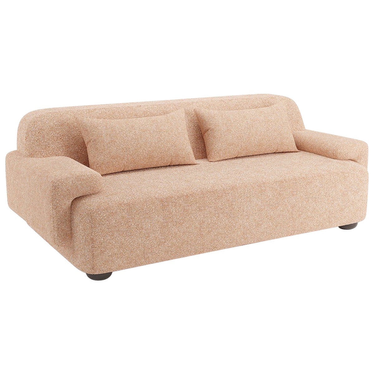 Popus Editions Lena 4 Seater Sofa in Nude Antwerp Linen Upholstery For Sale