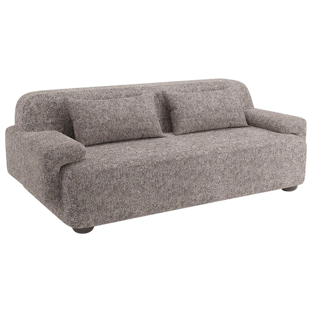 Popus Editions Lena 4 Seater Sofa in Anthracite Antwerp Linen Upholstery For Sale