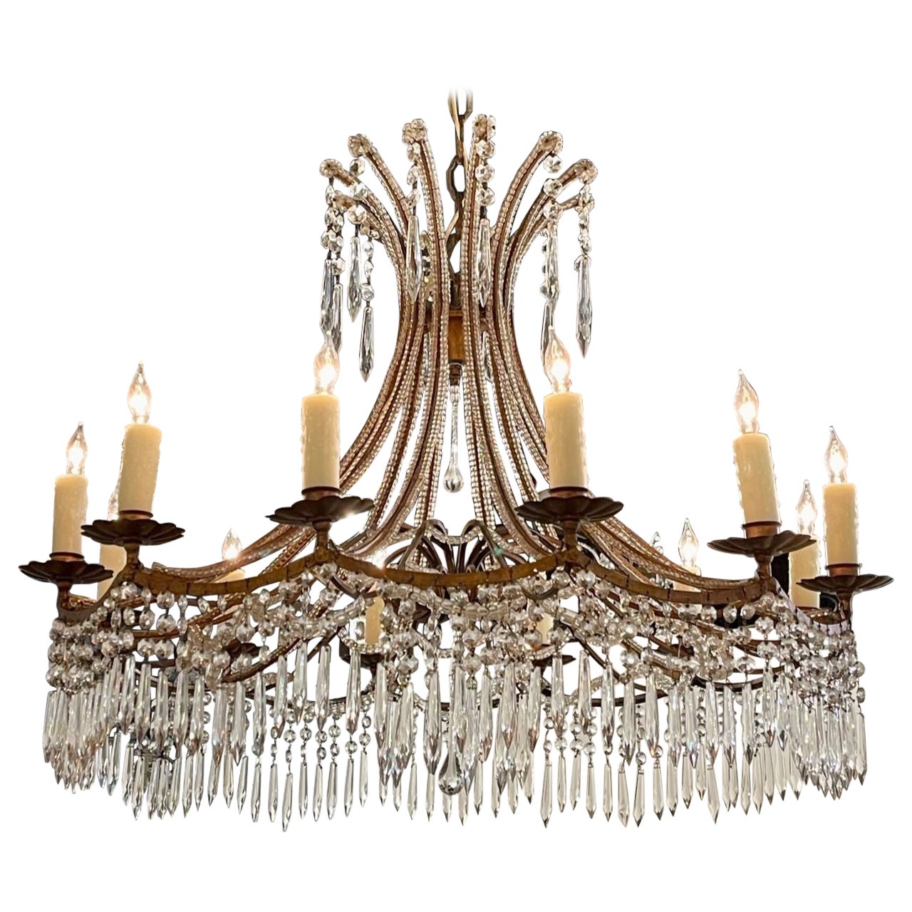 Early 20th Century Italian Neo-Classical Style Chandelier For Sale