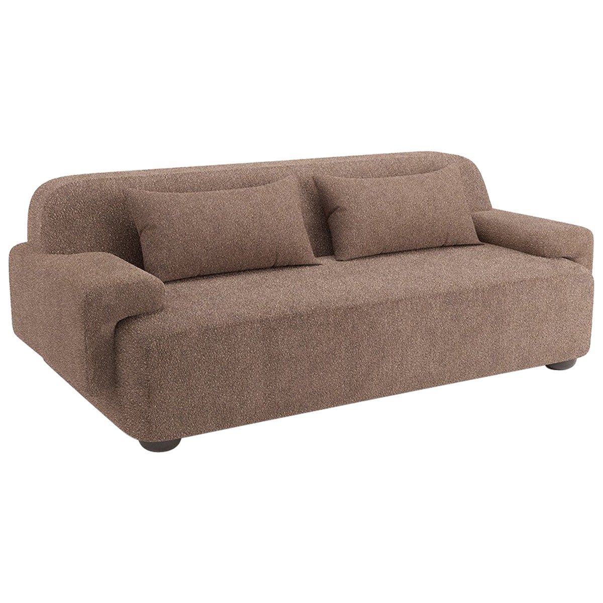 Popus Editions Lena 4 Seater Sofa in Brown Malmoe Terry Upholstery For Sale