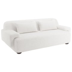 Popus Editions Lena 4 Seater Sofa in White Venice Chenille Velvet Upholstery