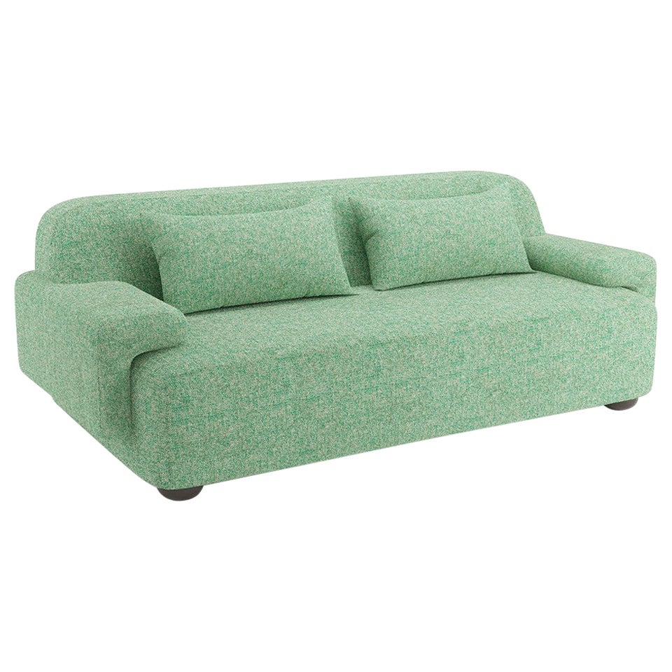 Popus Editions Lena 4 Seater Sofa in Emerald London Linen Fabric For Sale