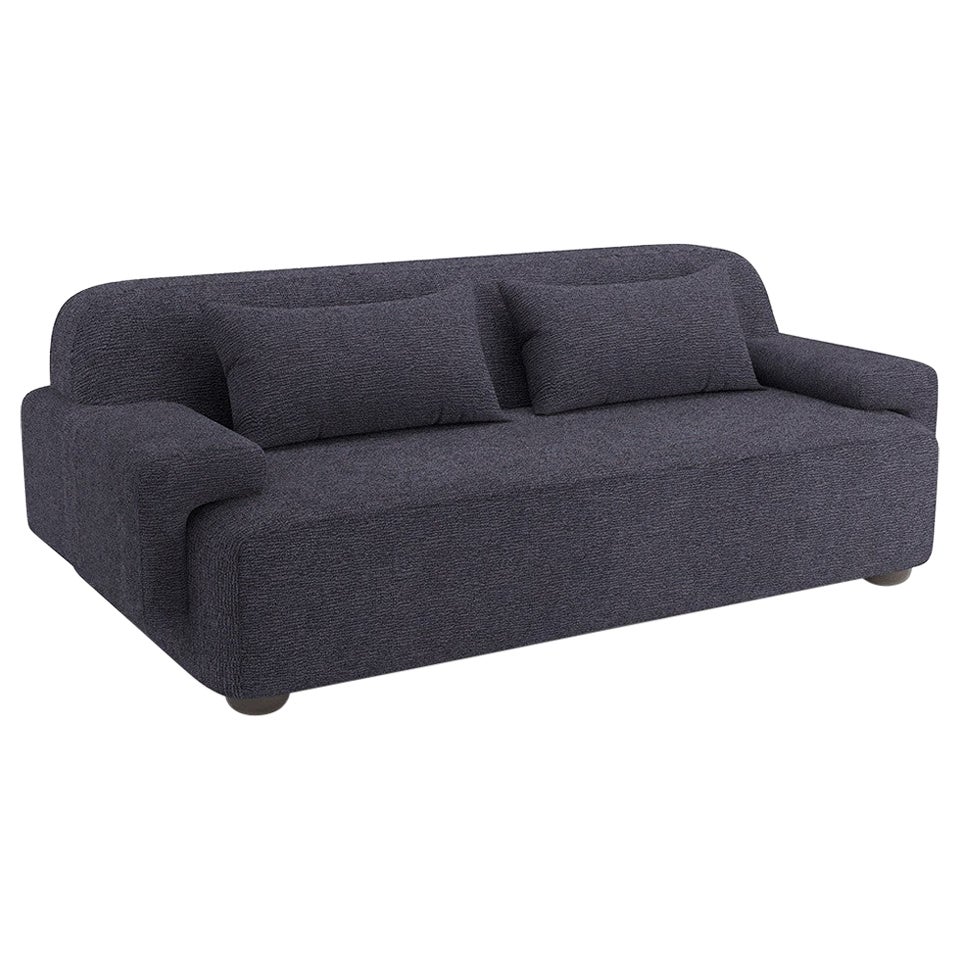 Popus Editions Lena 4 Seater Sofa in Anthracite Megeve Fabric with Knit Effect