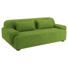 Popus Editions Lena 4 Seater Sofa in Grass Megeve Fabric with Knit Effect