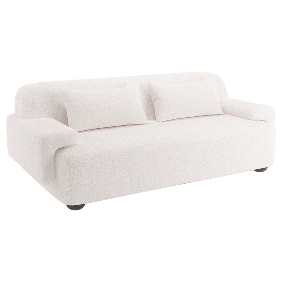 Popus Editions Lena 4 Seater Sofa in Ivory Megeve Fabric with Knit Effect For Sale