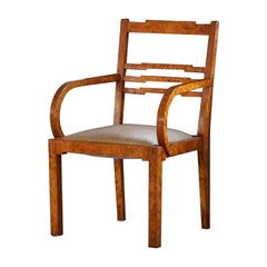 Antique Swedish Art Deco Armchair in Birch Root, Early 20th Century, 1920s