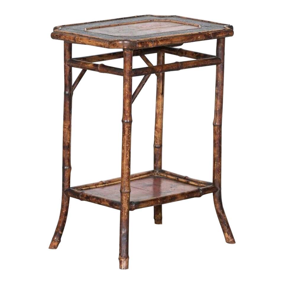 19th Century English Chinoiserie Bamboo Work / Side Table For Sale at ...