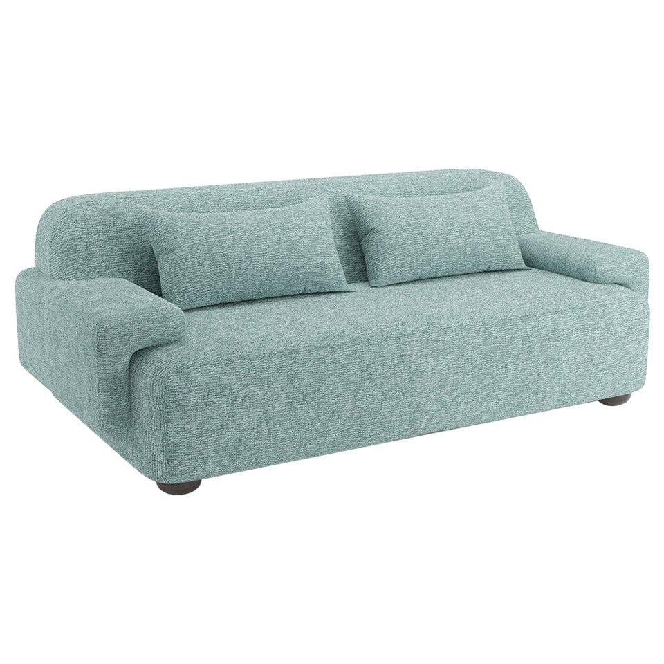 Popus Editions Lena 4 Seater Sofa in Mint Megeve Fabric with Knit Effect For Sale