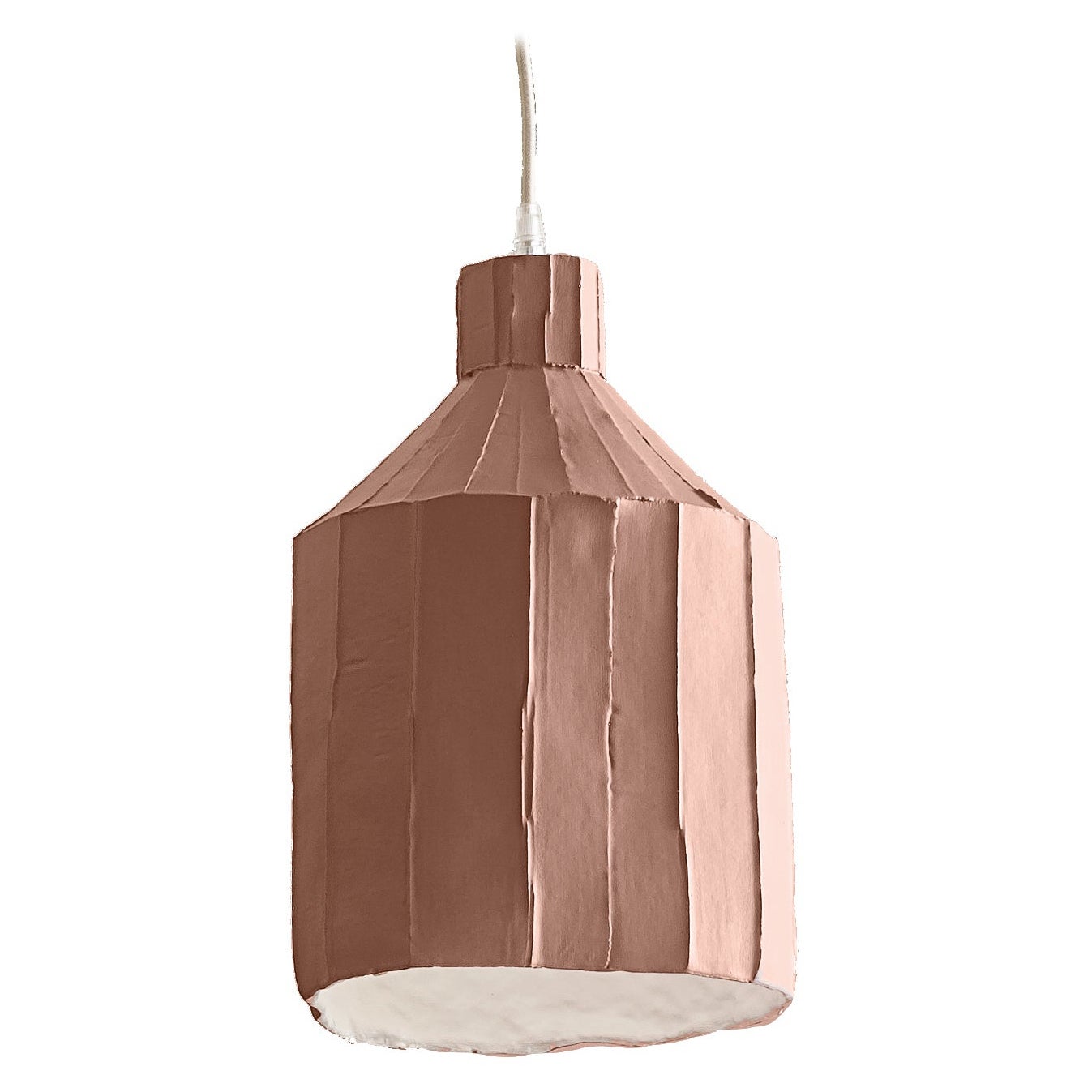 Contemporary Ceramic Suede SUFI Lamp Corteccia Texture For Sale