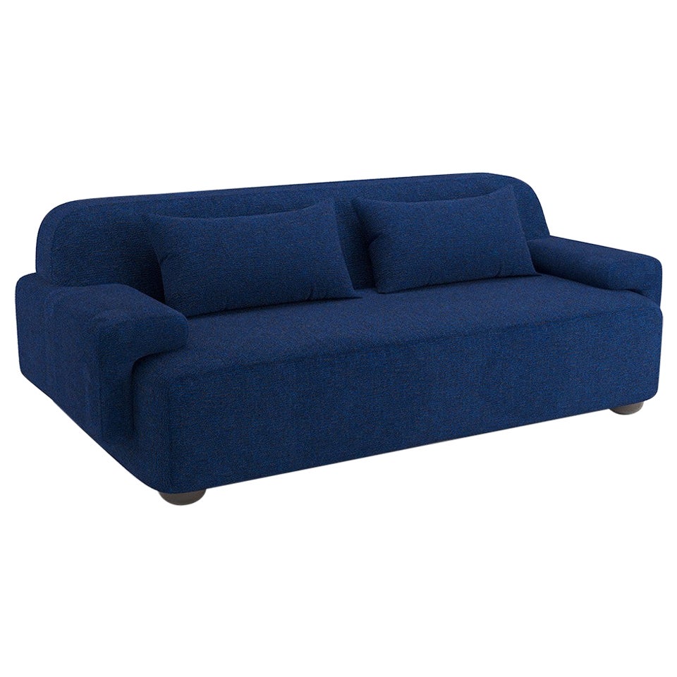 Popus Editions Lena 4 Seater Sofa in Ocean Megeve Fabric with Knit Effect